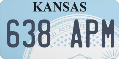 KS license plate 638APM