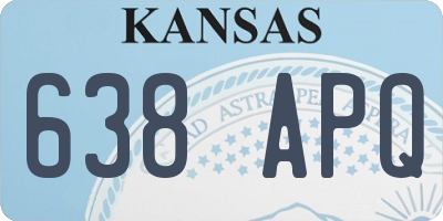 KS license plate 638APQ