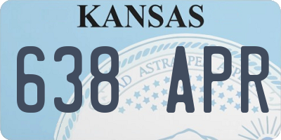 KS license plate 638APR