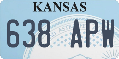 KS license plate 638APW