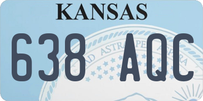 KS license plate 638AQC