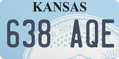 KS license plate 638AQE