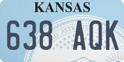KS license plate 638AQK