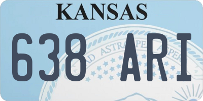 KS license plate 638ARI