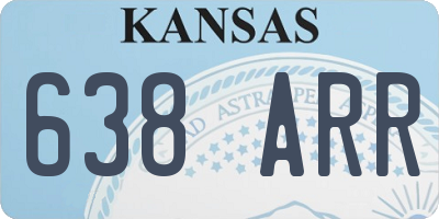 KS license plate 638ARR