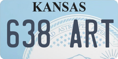 KS license plate 638ART
