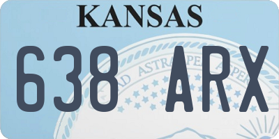 KS license plate 638ARX