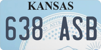 KS license plate 638ASB