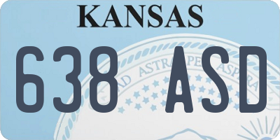 KS license plate 638ASD