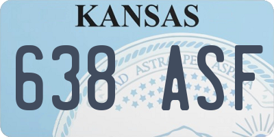 KS license plate 638ASF