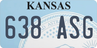 KS license plate 638ASG