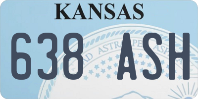 KS license plate 638ASH