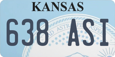 KS license plate 638ASI