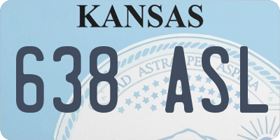 KS license plate 638ASL