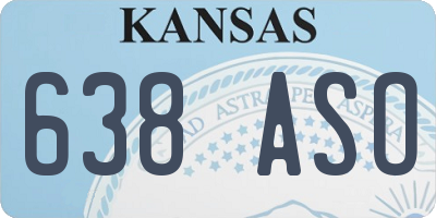 KS license plate 638ASO