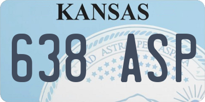KS license plate 638ASP