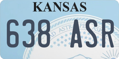 KS license plate 638ASR