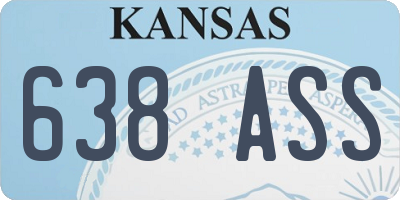 KS license plate 638ASS