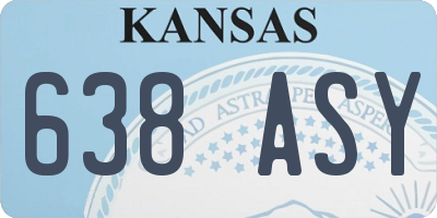 KS license plate 638ASY