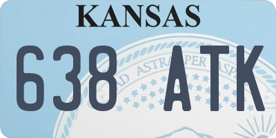 KS license plate 638ATK
