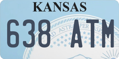 KS license plate 638ATM