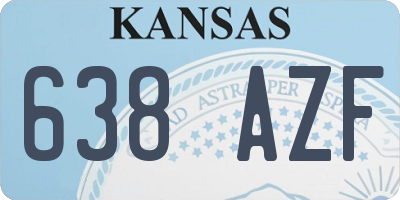 KS license plate 638AZF