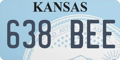 KS license plate 638BEE