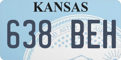 KS license plate 638BEH