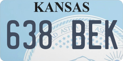 KS license plate 638BEK