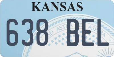 KS license plate 638BEL