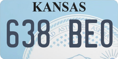 KS license plate 638BEO