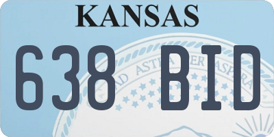 KS license plate 638BID
