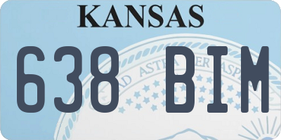 KS license plate 638BIM