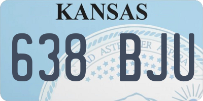 KS license plate 638BJU