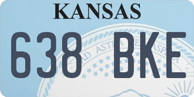KS license plate 638BKE