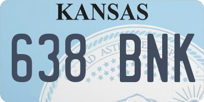 KS license plate 638BNK