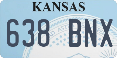 KS license plate 638BNX