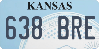 KS license plate 638BRE