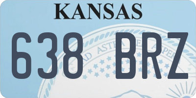KS license plate 638BRZ