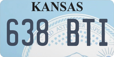 KS license plate 638BTI