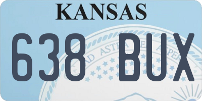 KS license plate 638BUX