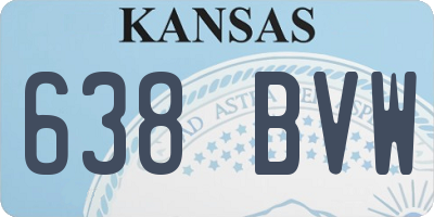 KS license plate 638BVW
