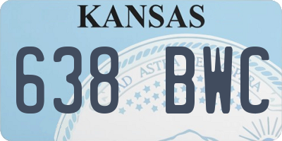 KS license plate 638BWC