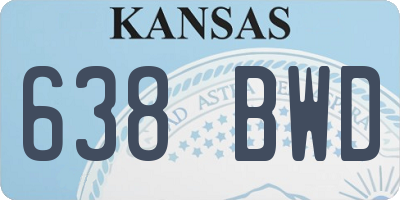 KS license plate 638BWD