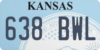 KS license plate 638BWL
