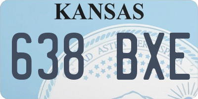 KS license plate 638BXE