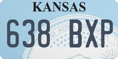 KS license plate 638BXP