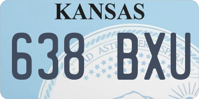 KS license plate 638BXU