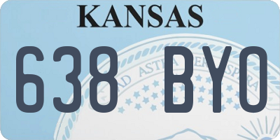 KS license plate 638BYO