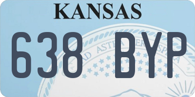 KS license plate 638BYP